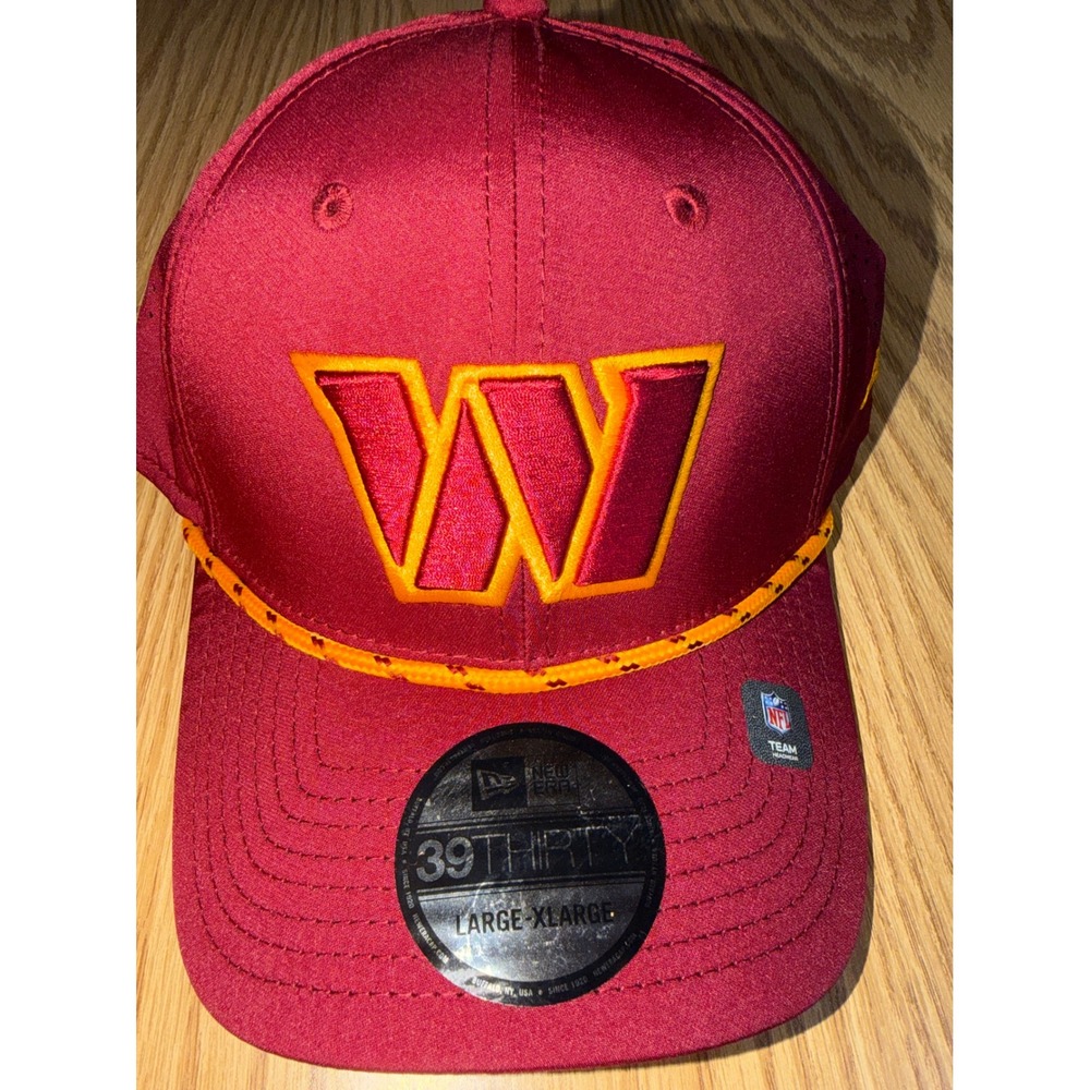 New Era Washington Commanders 39THIRTY Hat Mens L/XL Burgundy NFL Cap 60721248